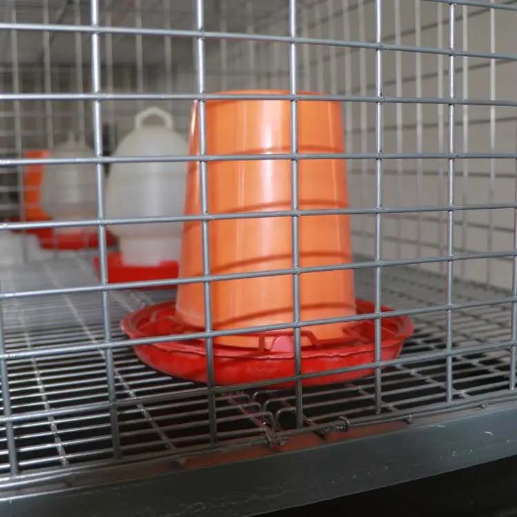 3-Tier Hot Galvanized Baby Chick Brooder Cage With Plastic Feeder Drinker Flat Manure Board Poultry Brooding Cage Lefeng LF-BC03