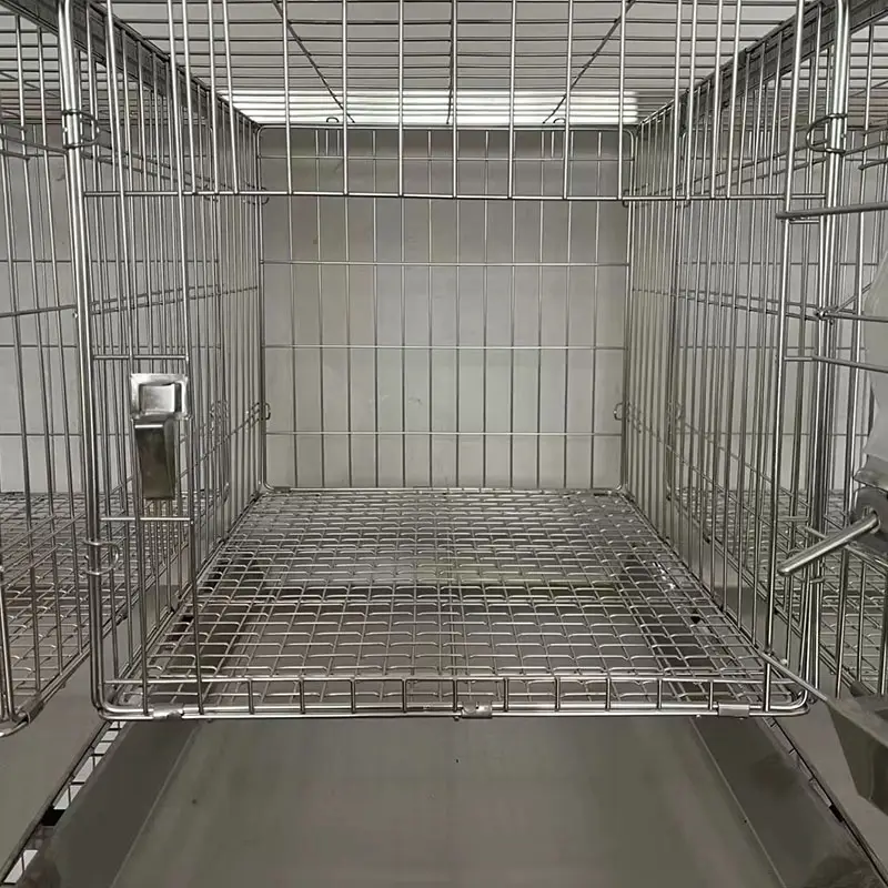 3-Tier Stainless Steel Laboratory Rabbit Cage Rack