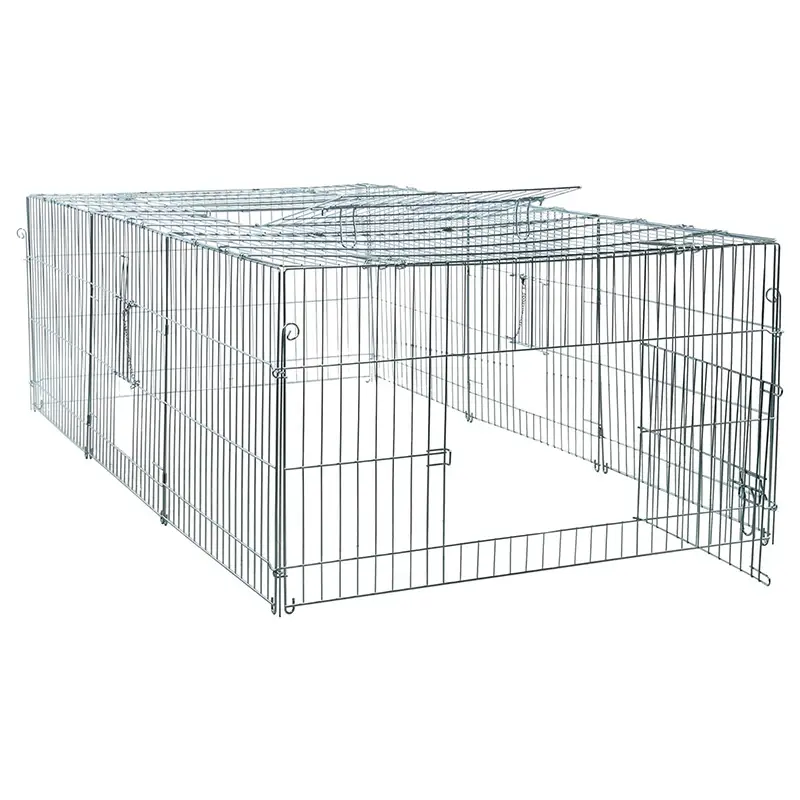  Foldable Metal Poultry Cage for Rabbit Duck Hen Backyard